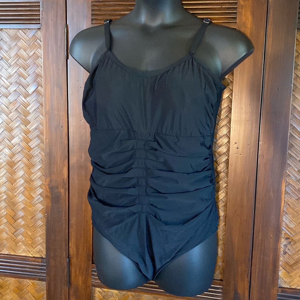 INC International Concepts Swim Ruched One Piece 20W NWOT